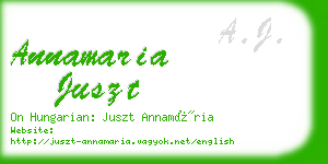 annamaria juszt business card